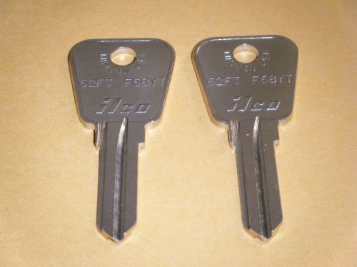 Jaguar key blanks door &amp; trunk (2) keys 1973 1974 1975  door lock trunk lock