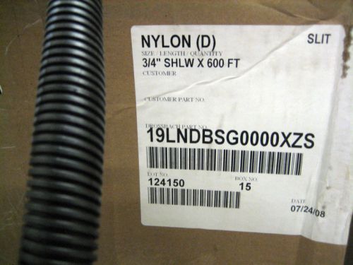 3/4&#034; high temp nylon split convoluted wire loom - 600ft