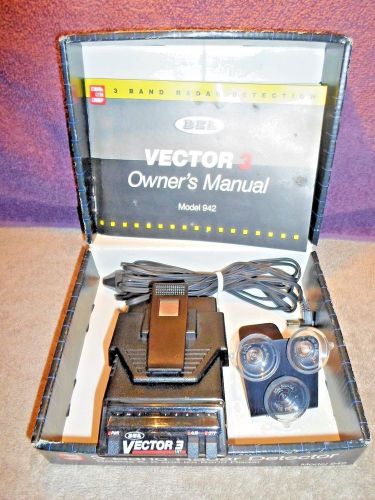 Bel vector 3-3 band radar detector-mod. 942-1989 w/ orig. box and paperwork