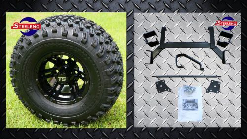 Ezgo txt electric golf cart 6&#034; lift kit + 10&#034; wheels and 22&#034; all terrain tires