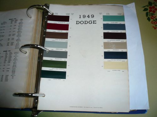 1949 dodge arco paints color chip paint sample - vintage