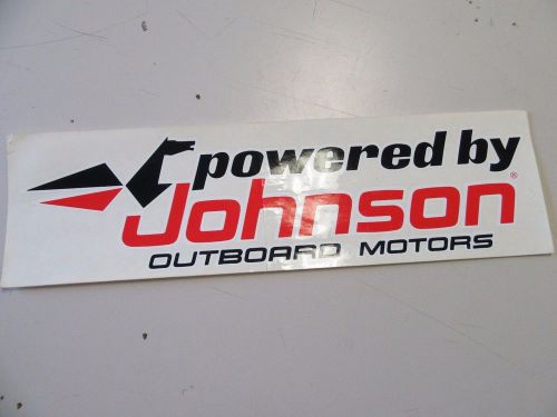 Powered by johnson outboard motors decal 18 5/8&#034; x 5&#034; marine boat