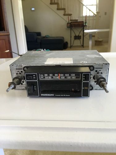 Vintage sparkomatic am/fm stereo car radio with cassette