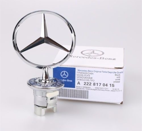 New mercedes benz hood emblem badge star stand up front logo w210