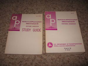 Airframe &amp; powerplant mechanics handbooks and study guides, 6 books included