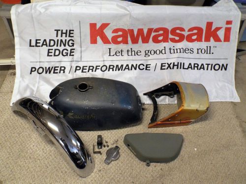 Kawasaki h2 a 750 body set tank tail fender side cover fuel cap seat lock key 73