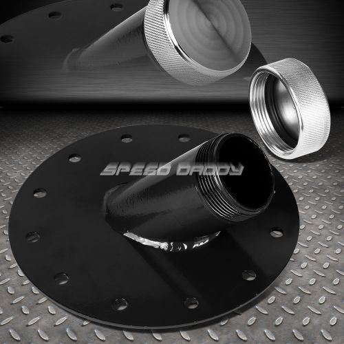 Fuel cell gas tank 45° degree 1.5" remote fast fill 2.75" filler neck+cap black