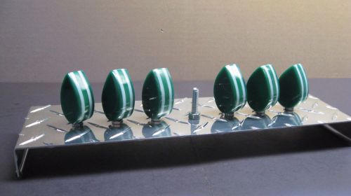 Old school /    custom  knobs  white / green   rat rod - custom - hot rod