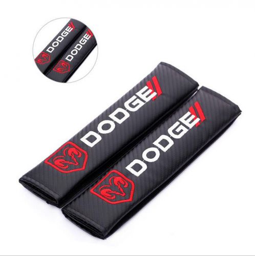 2pcs black auto seat belt cover pads shoulder cushion dodge