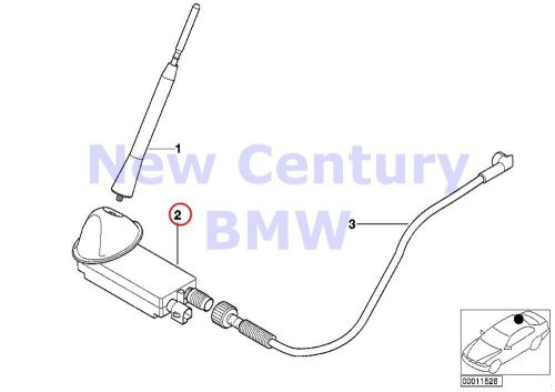 Bmw genuine single parts antenna roof antenna base z3