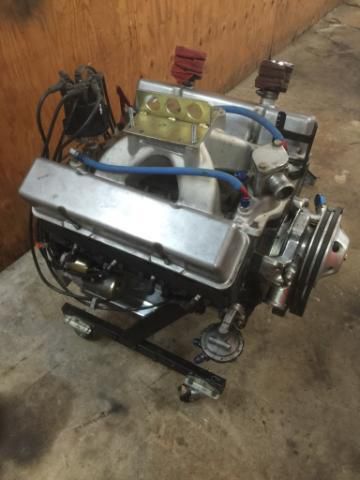 383 small block chevy race engine with dart steel heads