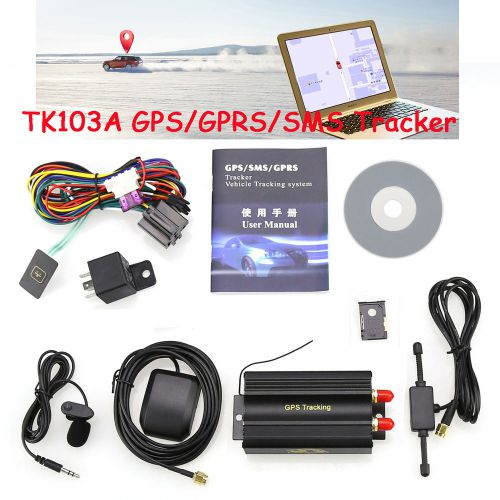 Gprs gsm sms vehicle car gps tracker tk103a tracking device alarm system hot sal