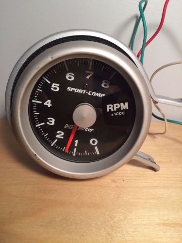 Auto meter 3780 silver 0-8,000 rpm sport-comp series tachometers