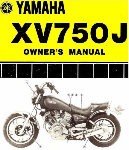 1982 yamaha xv750 virago 750 motorcycle owners manual -xv 750 j-yamaha-xv750j