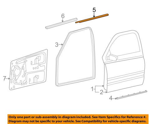Dodge chrysler oem-door window sweep-belt molding weatherstrip left 55276203ah