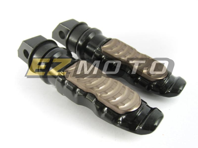 Brown light-weight motorcycle metal passenger footpegs rear foot pedal 8mm