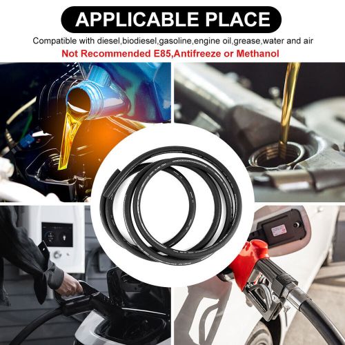 10ft fuel hose line 3/8" id 2/3" od nbr rubber sae 30r7 300psi ca16 cw