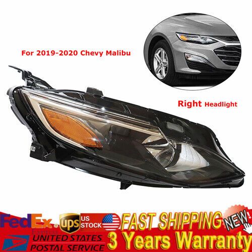 Fits 2019-2020 Chevrolet Malibu Headlight Halogen Passenger RH Right Side Chrome, US $86.01, image 15