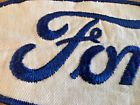 Vintage ford motors patch oval embroidered blue and white 9.5" advertising car