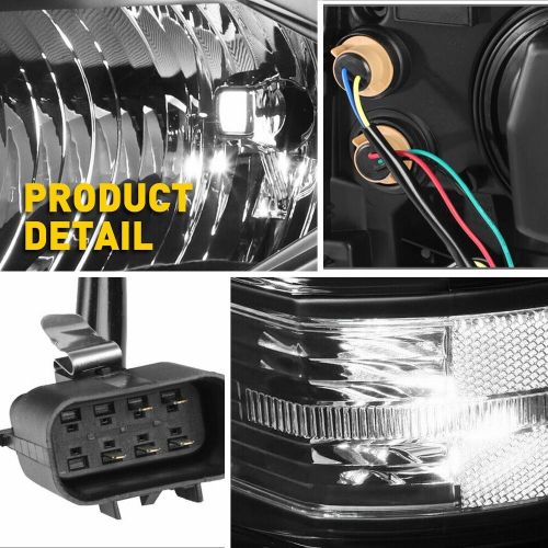 FOR 14-15 CHEVY SILVERADO 1500 BLACK HOUSING WHITE CORNER HEADLIGHT HEAD LAMPS, US $139.99, image 7