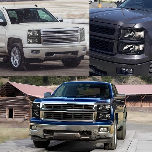 FOR 14-15 CHEVY SILVERADO 1500 BLACK HOUSING WHITE CORNER HEADLIGHT HEAD LAMPS, US $139.99, image 12