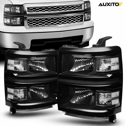 FOR 14-15 CHEVY SILVERADO 1500 BLACK HOUSING WHITE CORNER HEADLIGHT HEAD LAMPS, US $139.99, image 15
