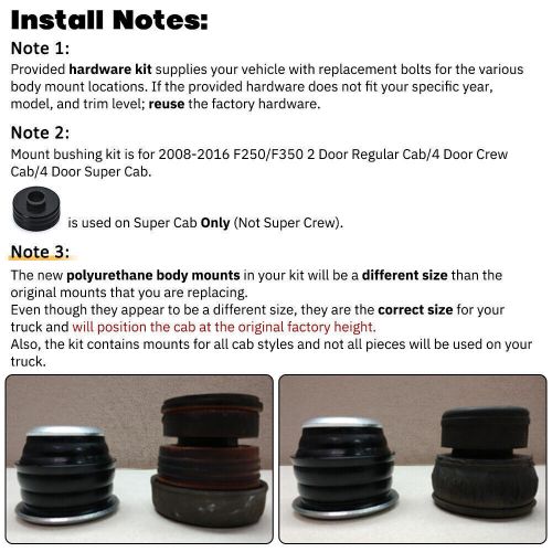 Red Body Cab Mount Bushing Kit Fit for Ford F250 F350 Super Duty 2/4WD 2008-2016, US $79.66, image 9