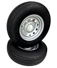 2-pk trailer tire on rim st235/80r16 radial lre 6lug 6x5.5" modular silver wheel
