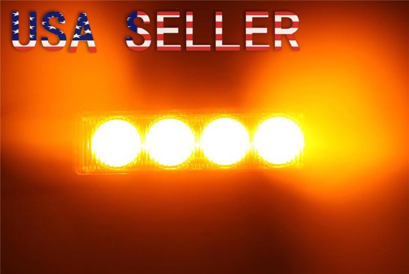 Find 4 LED 4x1w Surface Mount Strobe Warning Flashing Emergency Light
