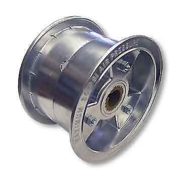 6" azusa tri-star wheel, 4" wide with steel insert, 1" to 3/4" step for live