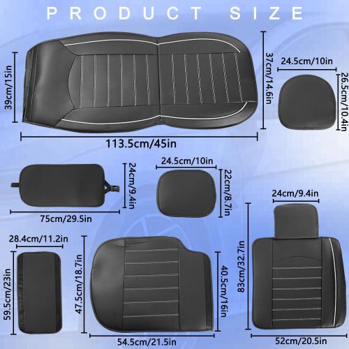For Hyundai Elantra/Tucson/Sonata/Accent Luxury Leather Car Seat Cover Full Set, US $59.25, image 4