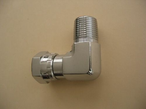 Lowrider hydraulics 3/8&#034;male to 3/8&#034; female swivel elbow, 1 pack, chrome