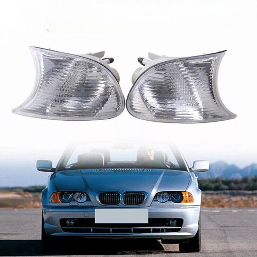 For BMW 3 Series E46 1998-2001 Corner Turn Signal Light Cover Clear Left+Right, US $76.59, image 2
