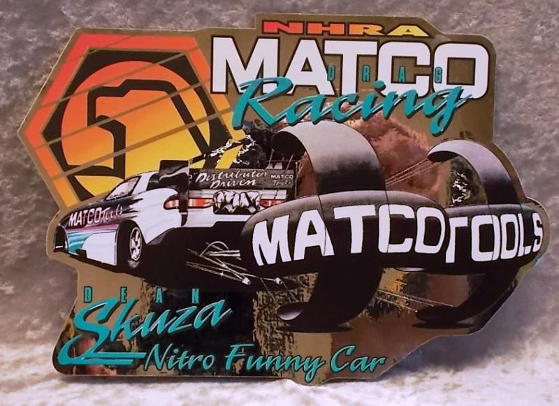 Nhra matco racing mylar decal/sticker - dean skuza nitro funny car - matco tools