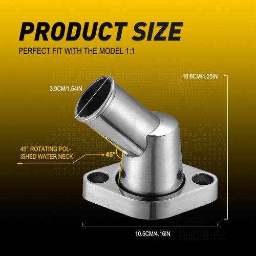 Polished Aluminum Water Neck for SBC&BBC Chevy 283 302 305 327 350 Engines, US $18.99, image 13