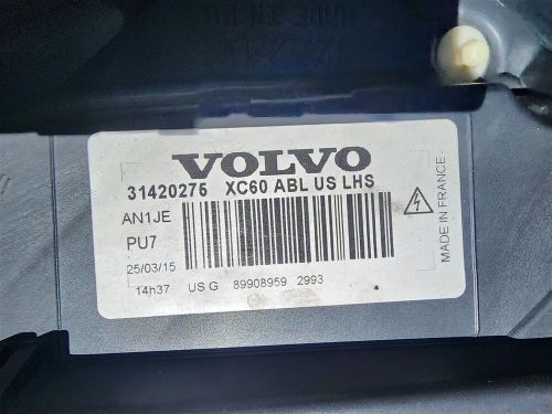 2014-2017 Volvo Xc60 Driver Headlight Head Lamp Light Xenon 31698816, US $800.00, image 4