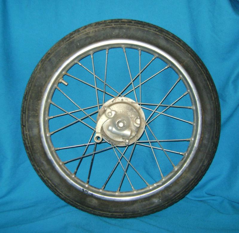 Find 81 SUZUKI SHUTTLE FA50 SCOOTER MOPED FRONT WHEEL RIM BRAKE TIRE 2