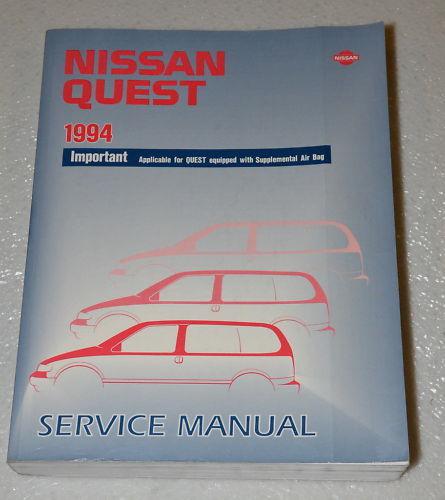 1994 nissan quest official service manual - oem - vg cond!