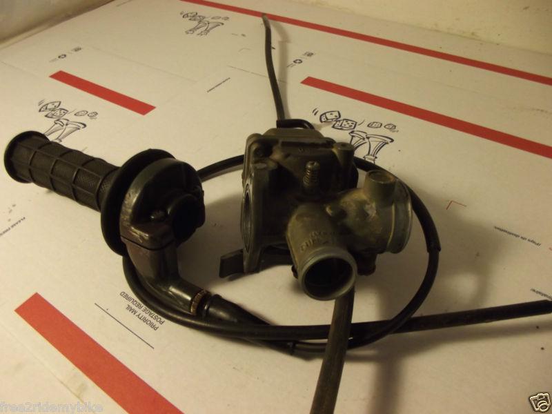 1A Honda XR100R XR100 R OEM engine carb w/ throttle body cable assembly AHRMA, US $50.00, image 3