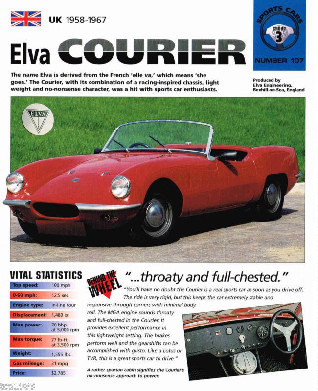 ELVA COURIER IMP Brochure: 1958,1959,1960,1961,, US $12.00, image 3