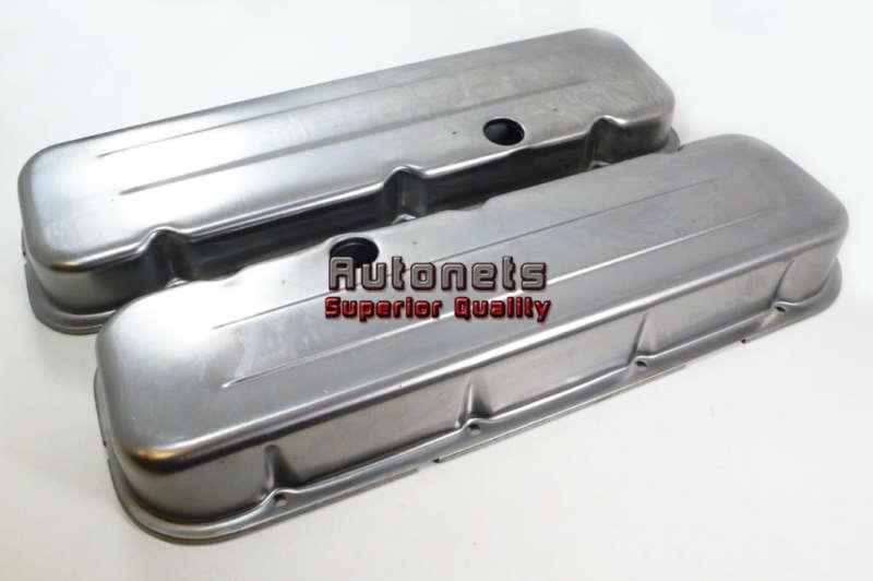 Unplated steel 1965-95 big block chevy valve cover short bbc raw 396-502 rat rod