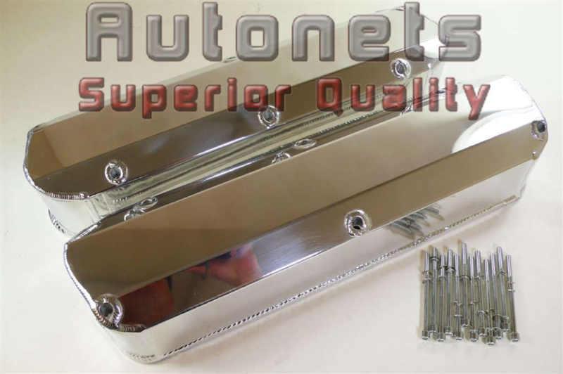Sbf ford 5.0l mustang polished fabricated aluminum valve cover street hot rod