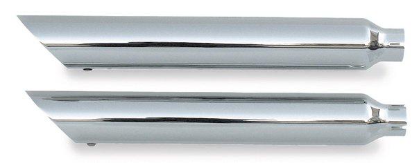 Rush slip-on exhaust 2.0 slash down chrome harley-davidson fxcwc 2007-2010