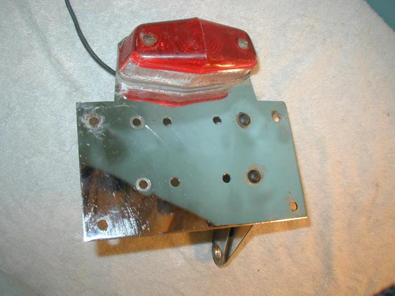 Vintage old school lucas style taillight w/bracket-bobber/chopper/rat rod bike