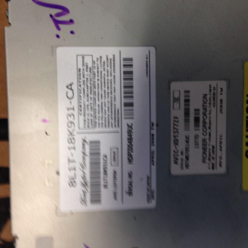 2008 FORD OEM 6 DISC HEAD UNIT RADIO, US $200.00, image 3