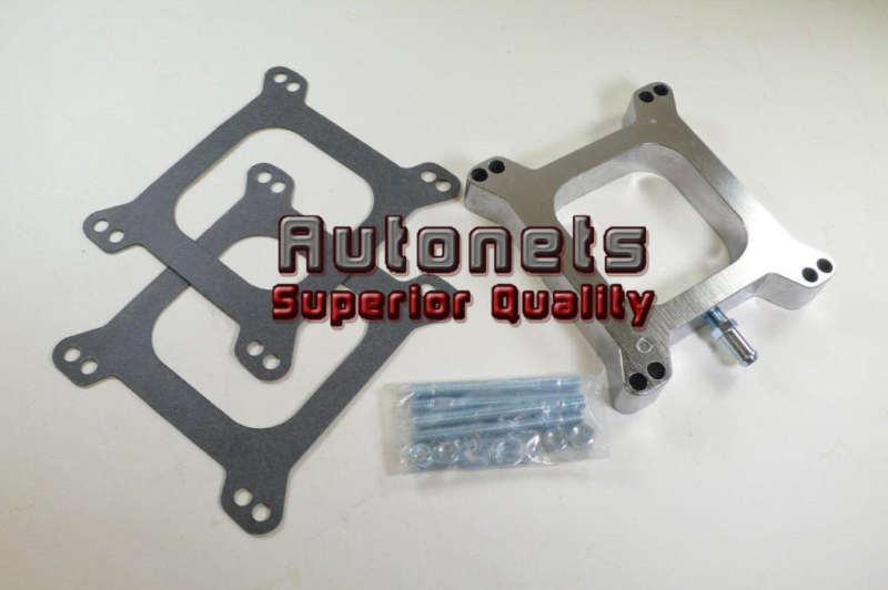 1" tall holley 4bbl 3/8" aluminum open center carburetor spacers 50cc pump