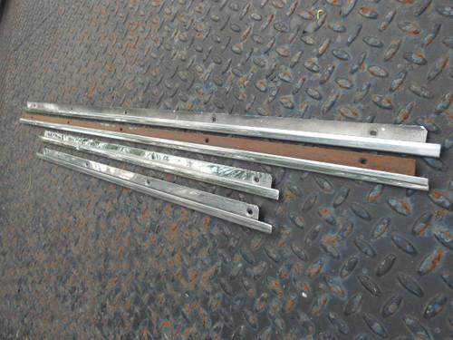 64,65,66,67 - oem chevelle upper door panel stainless trim set