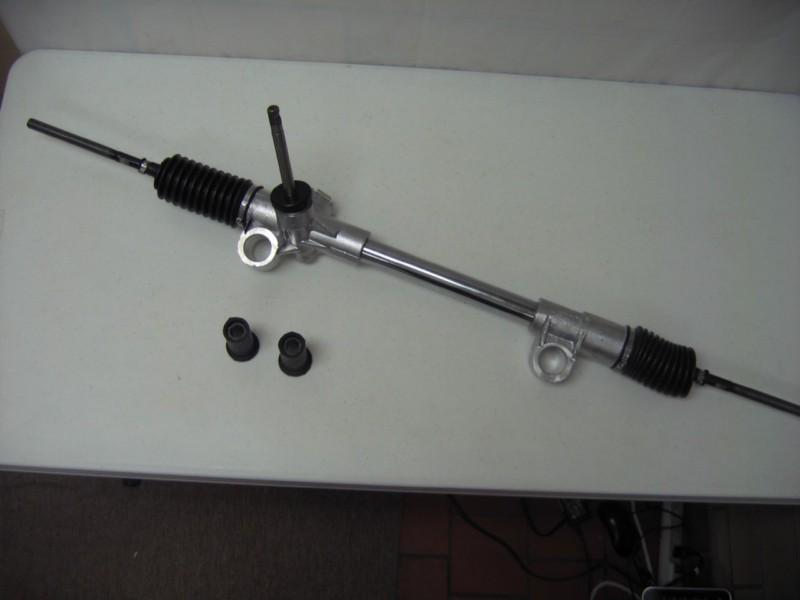 Purchase MUSTANG II CHROME MANUAL STEERING RACK & PINION WITH BUSHINGS