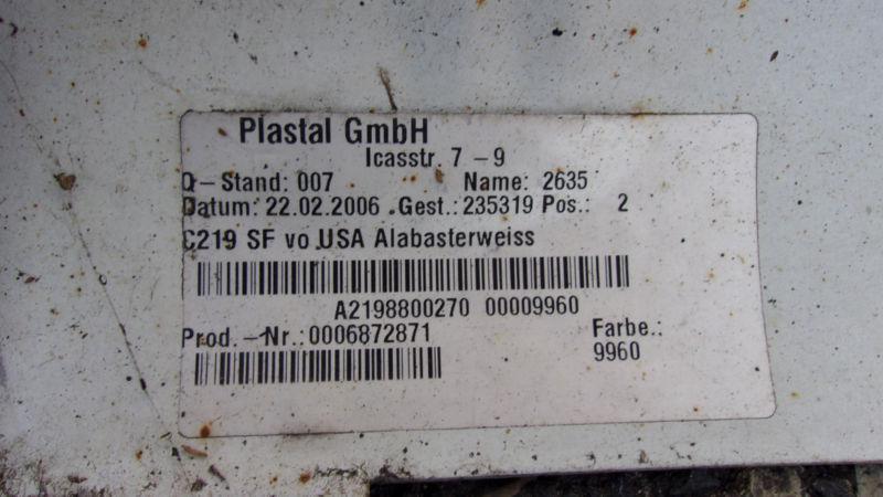 2006 2007 2008 2009 2010 MERCEDES-BENZ CLS 500 OEM FRONT BUMPER COVER , US $435.00, image 9