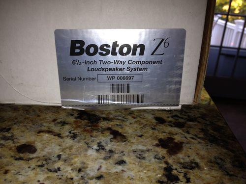 Boston acoustics z6 2 way 6.5" component system (new in box)